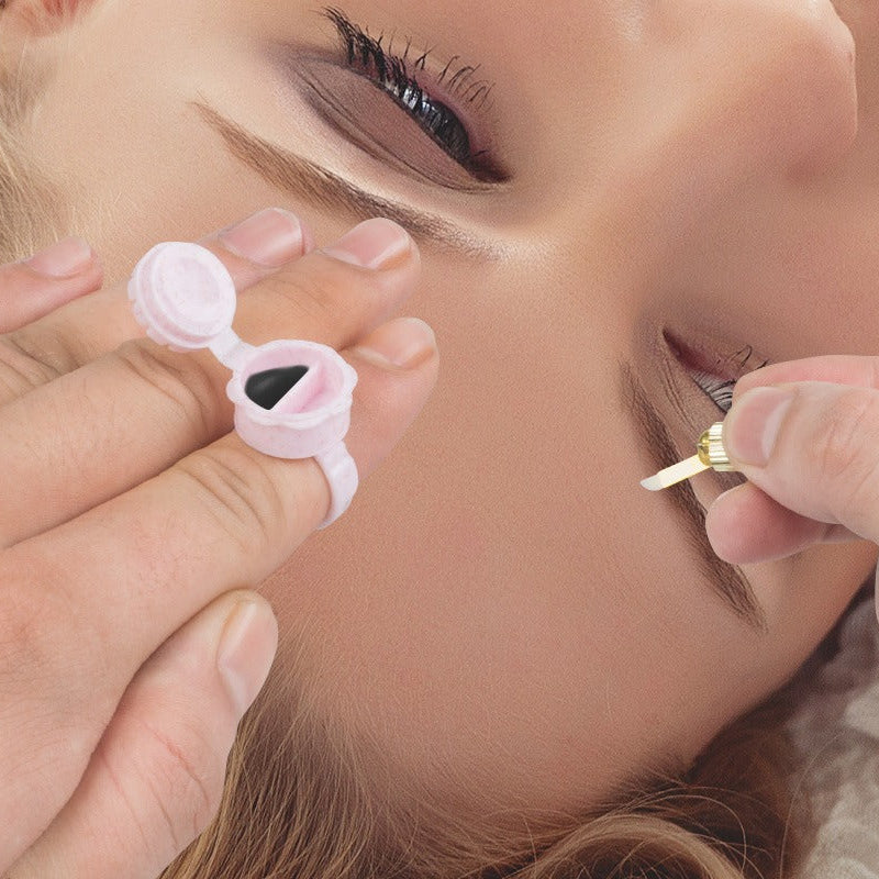 Multi-Function Flip-Lid Pigment Ring Cups – Divided PMU Ink Cups for Microblading, Tattoo & Beauty