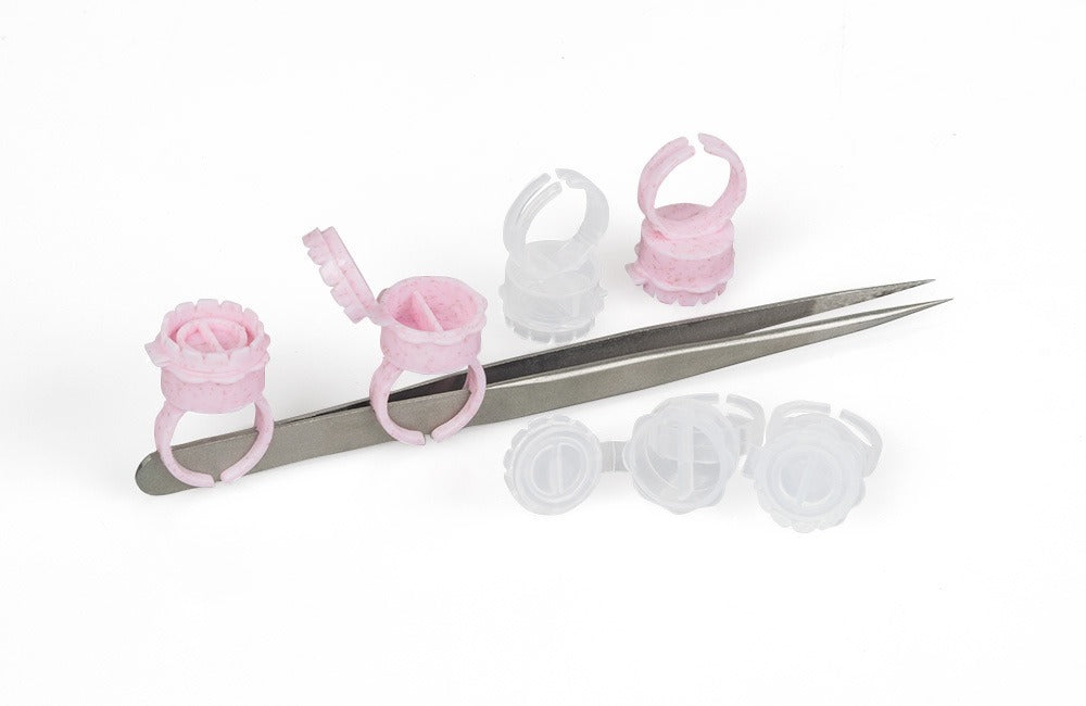 Multi-Function Flip-Lid Pigment Ring Cups – Divided PMU Ink Cups for Microblading, Tattoo & Beauty