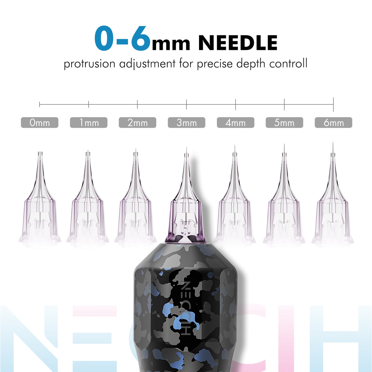 NECCIH CHROMASTRIKE Wireless Tattoo Machine – Adjustable Stroke, Dual 1800mAh Batteries