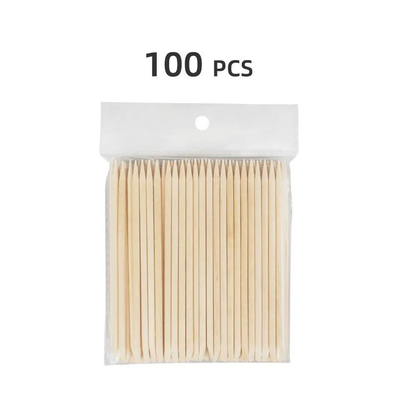 Nail & Cuticle Wooden Stick Set | About 100PCS Disposable Manicure Bamboo Sticks