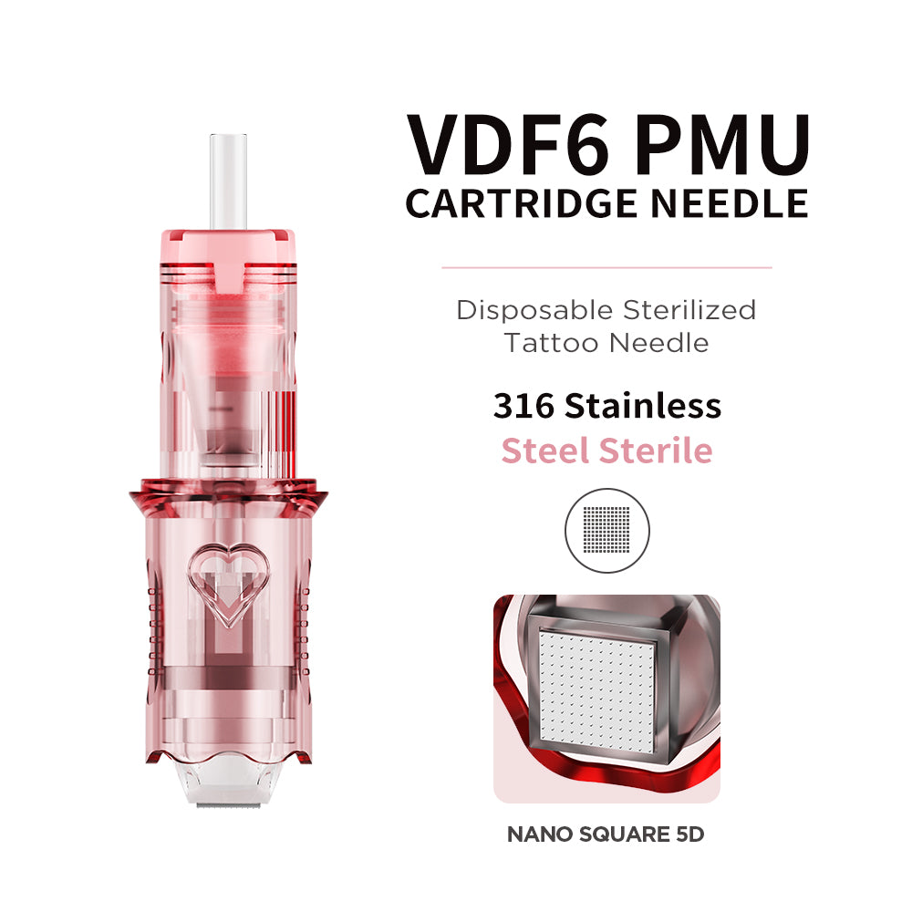 V6 Pink & Transparent Needle Cartridge – Standard Model