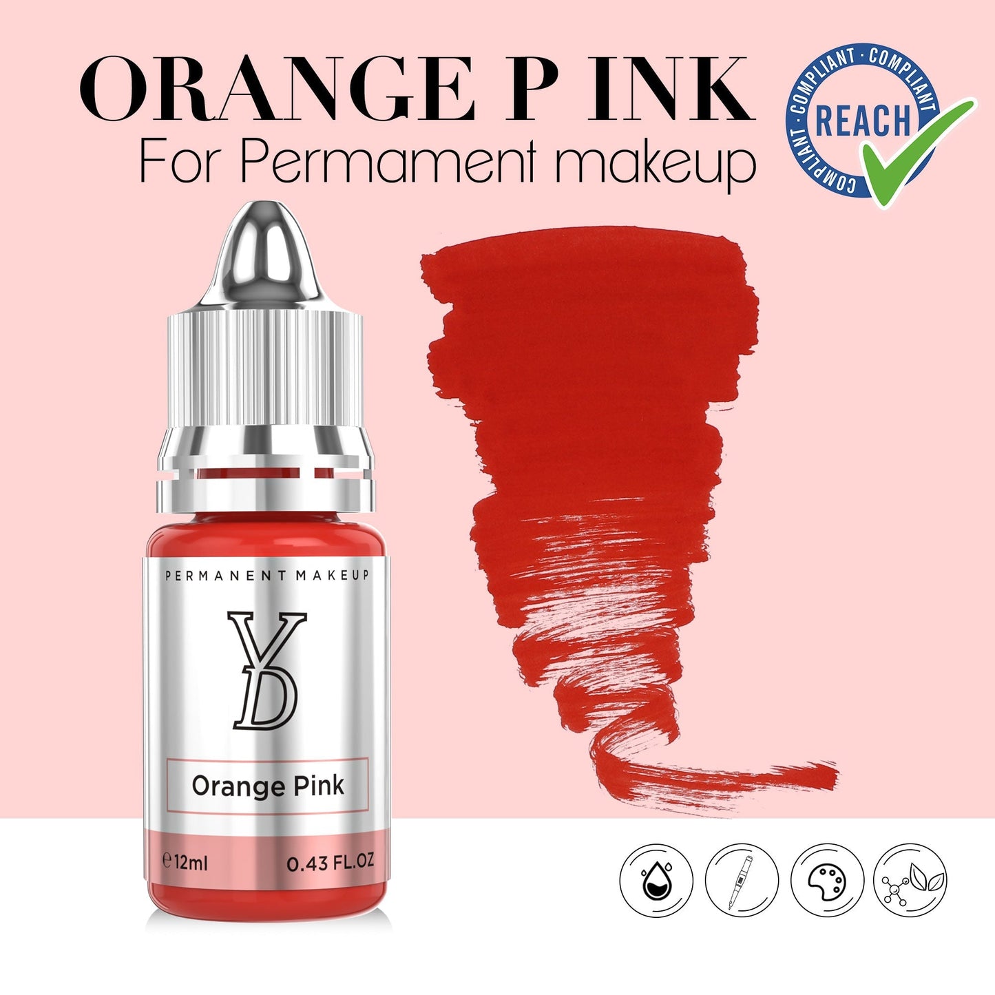 Orange Pink – Powder Hybrid Liquid PMU Pigment