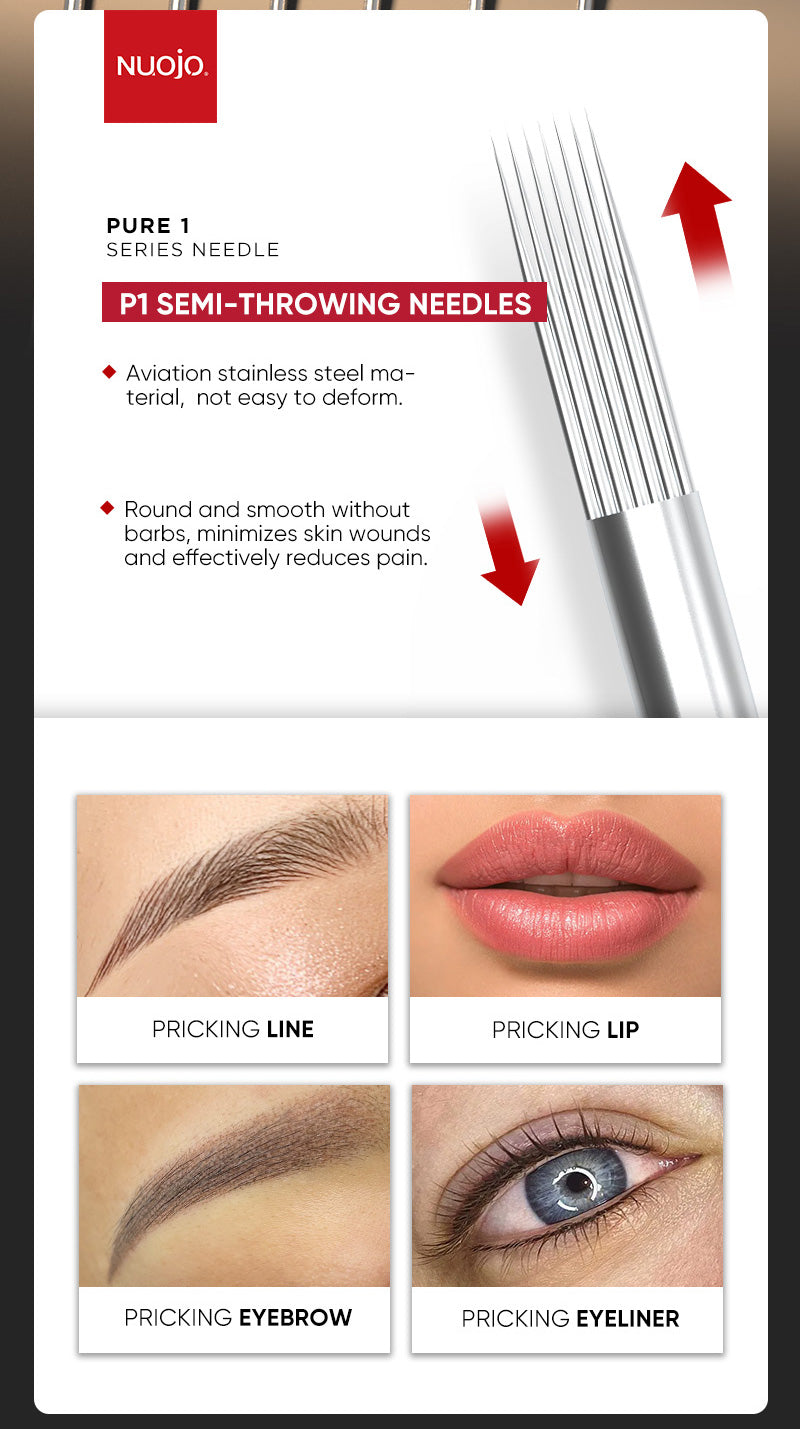NUOJO Pure 1 Series P1 Traditional Needles & Patented Hourglass Needle Caps