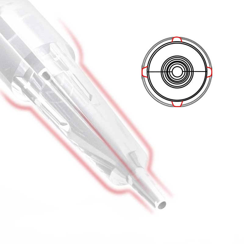 NUOJO Pure 1 Series P1 Traditional Needles & Patented Hourglass Needle Caps