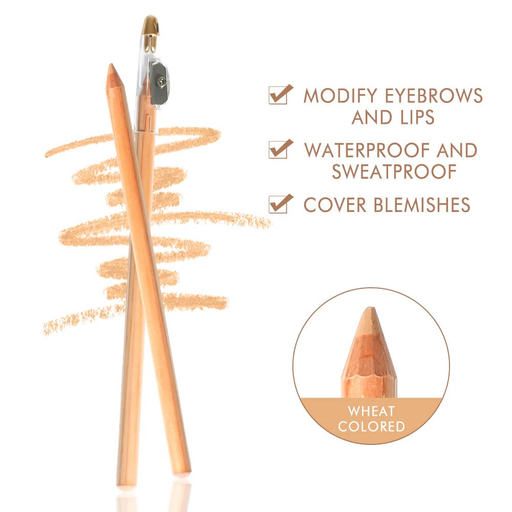 PMU Concealer Pen Brow & Lip Corrector Pencil with Built-in Sharpener Cap