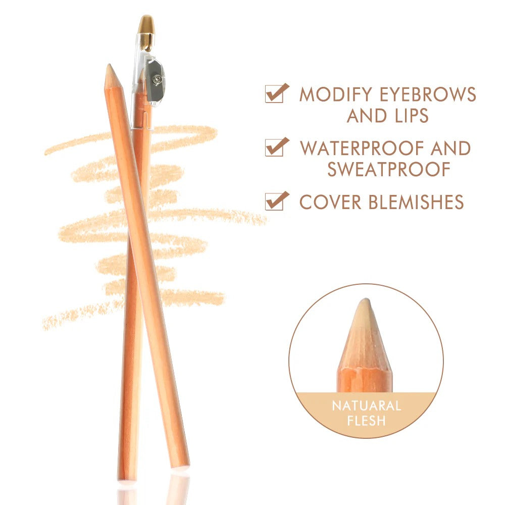 PMU Concealer Pen Brow & Lip Corrector Pencil with Built-in Sharpener Cap