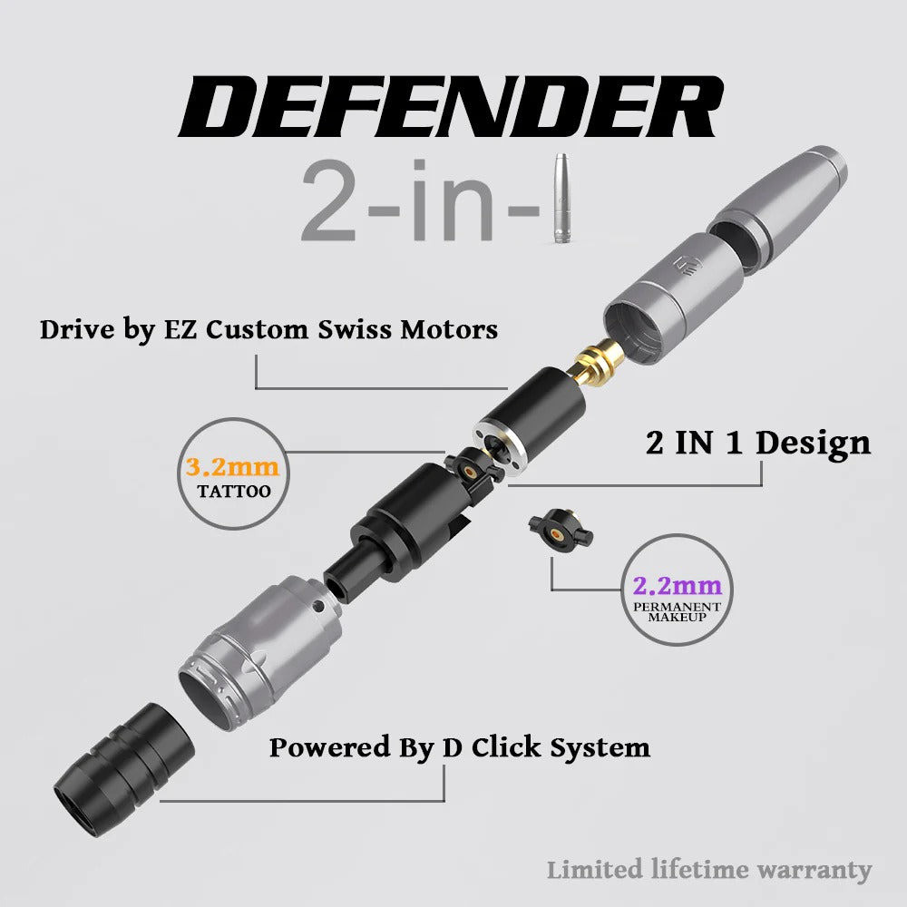 POPU Defender 2-in-1 Permanent Makeup & Tattoo RCA Pen Machine