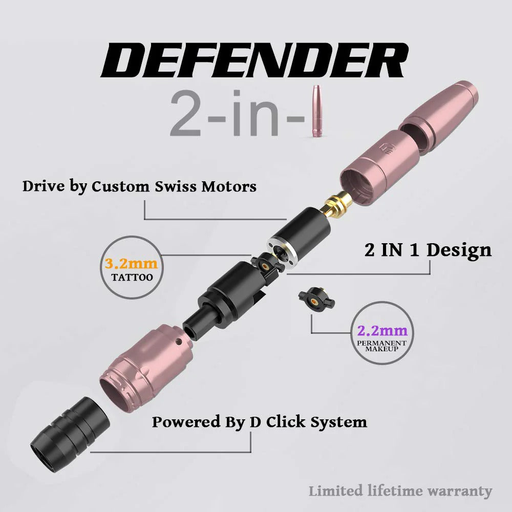 POPU Defender 2-in-1 Permanent Makeup & Tattoo RCA Pen Machine