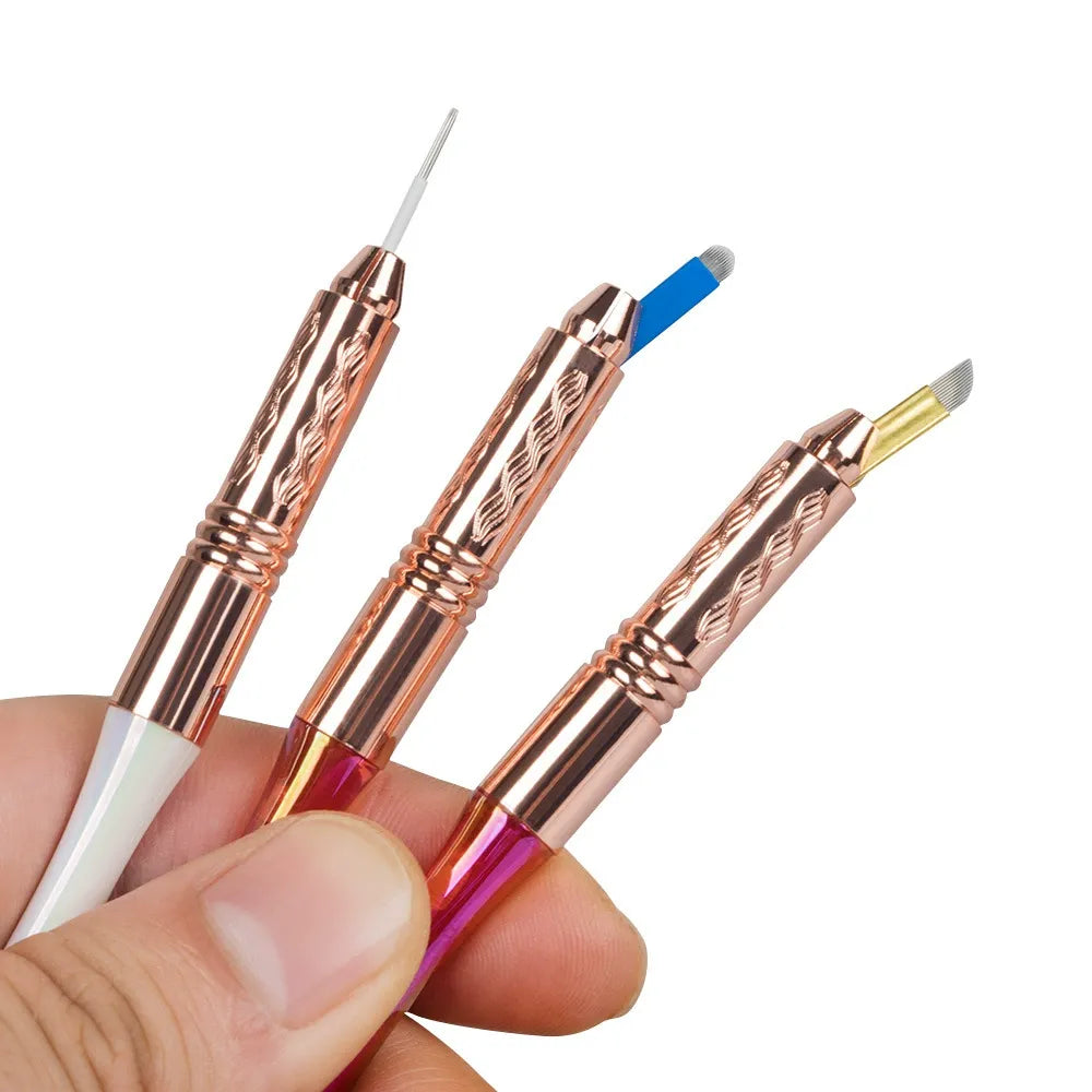 Pearl Gloss Big Belly Microblading Pen – Manual PMU Eyebrow & Lip Tattoo Pen