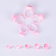 Pink PMU Pigment Ring Cups – Divided & Non-Divided Finger Ink Cups
