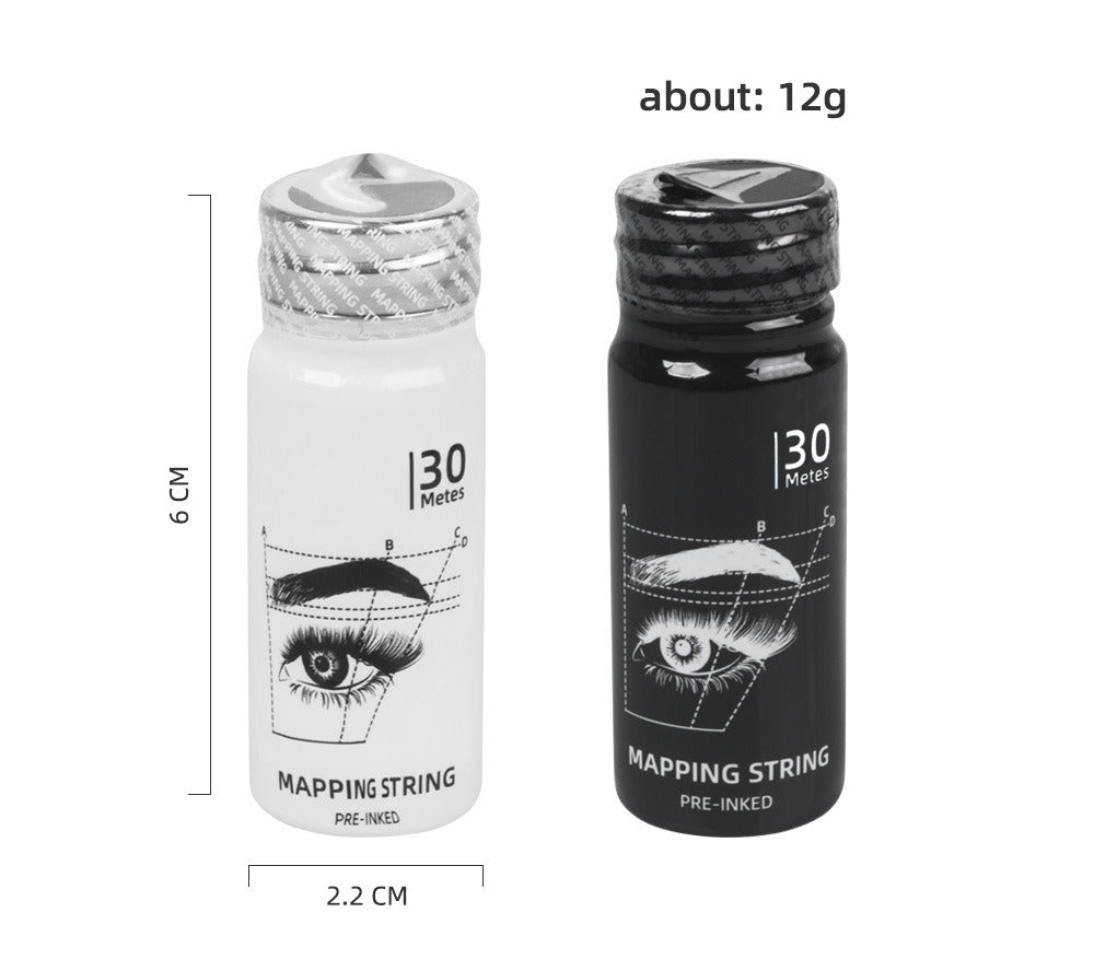 Pre-Inked Eyebrow Mapping String