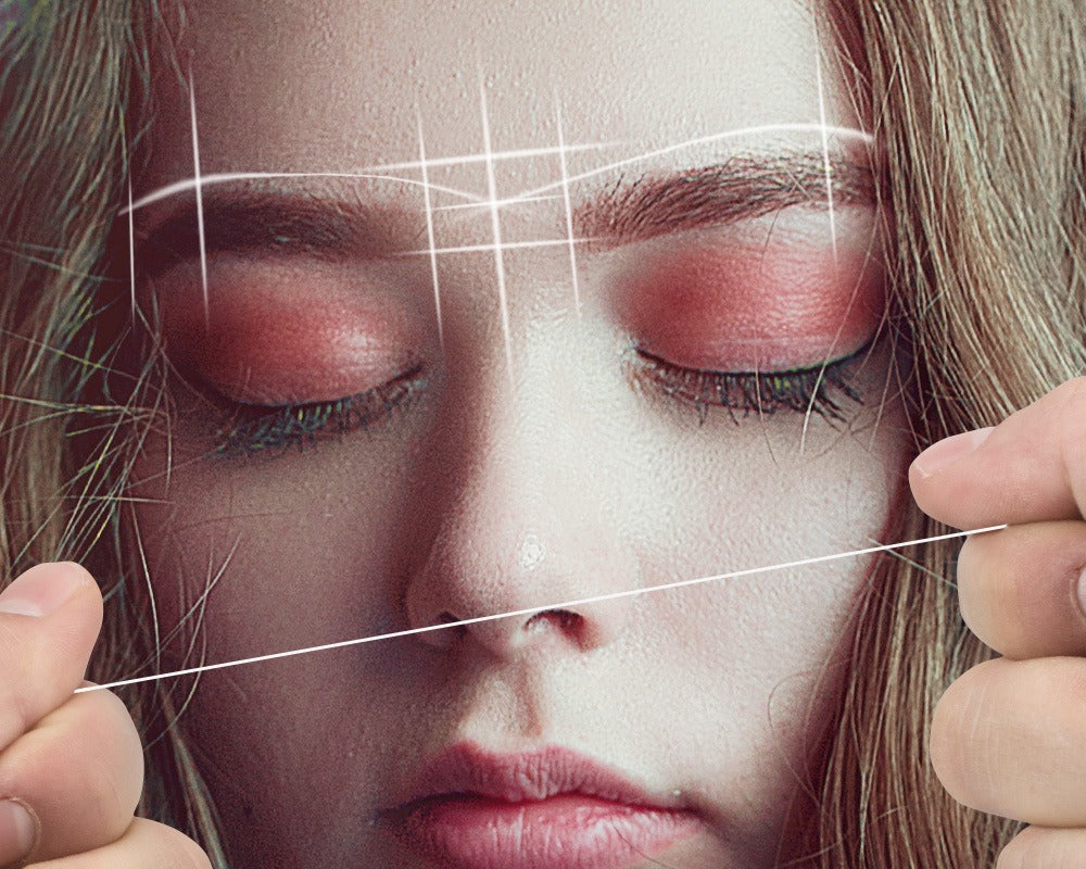 Pre-Inked Eyebrow Mapping String