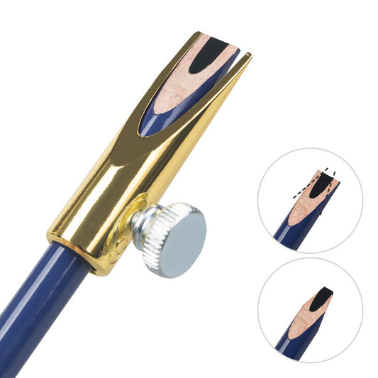Premium Double-Sided U-Slot Metal Eyebrow Pencil Sharpener