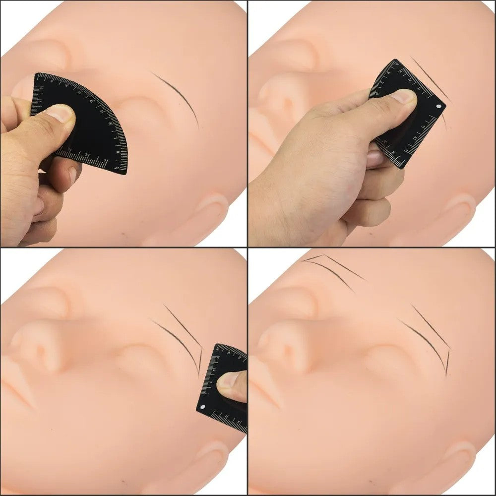Premium Metal Brow Mapping Ruler — Precision Tool for Professional Brow Design