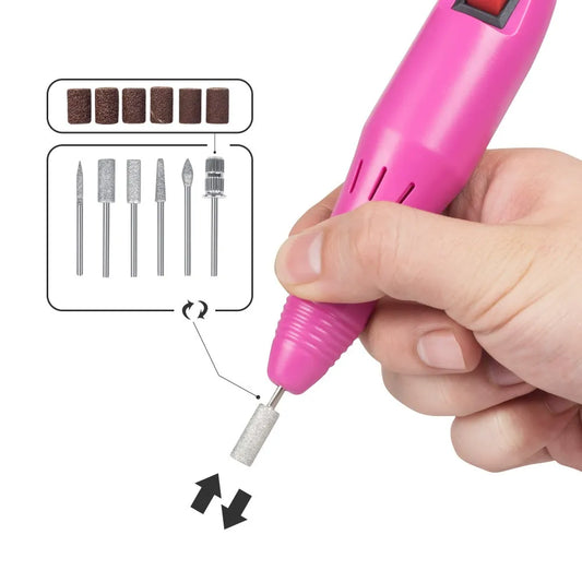 Professional 20,000 RPM Electric Nail Drill Machine Set – Adjustable Speed Manicure & Pedicure Tool