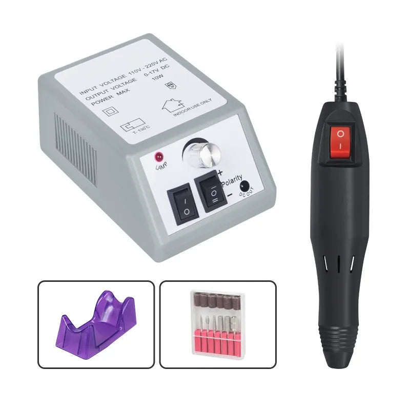 Professional 20,000 RPM Electric Nail Drill Machine Set – Adjustable Speed Manicure & Pedicure Tool