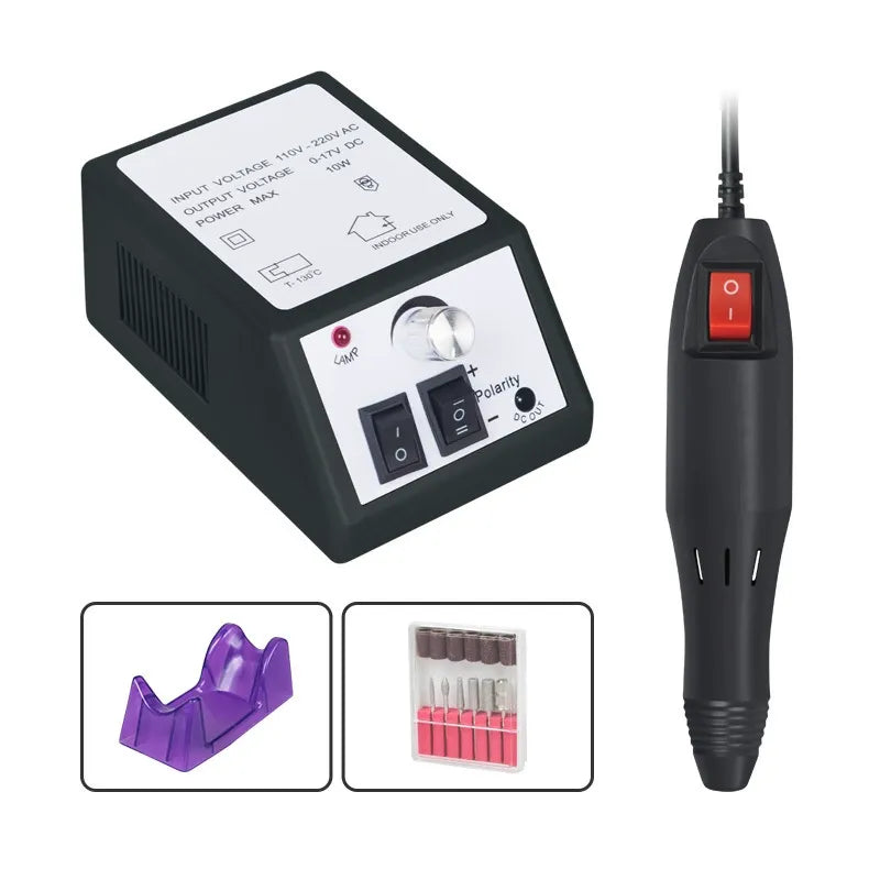 Professional 20,000 RPM Electric Nail Drill Machine Set – Adjustable Speed Manicure & Pedicure Tool