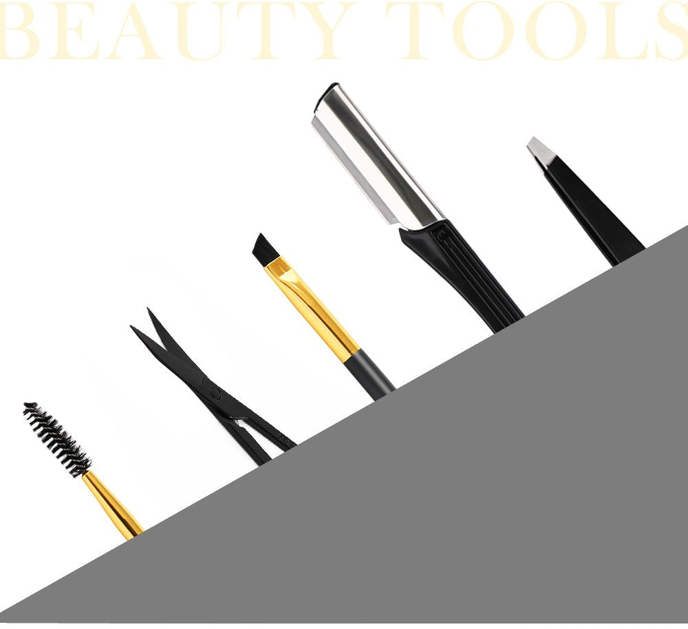 Professional 5-in-1 Eyebrow Grooming Kit – Stainless Steel Beauty Tools