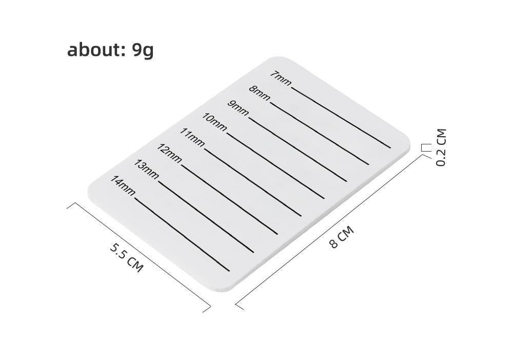 Professional Acrylic Eyelash Extension Length Mapping Board – Black & White Mixed Lash Display Tool