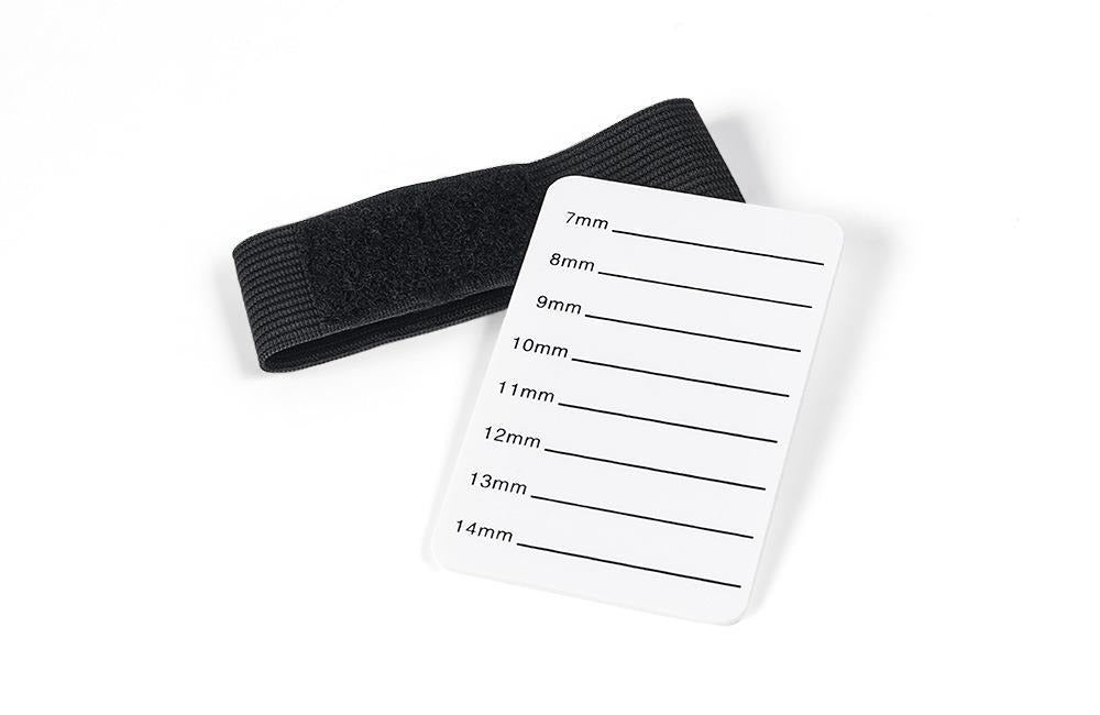 Professional Acrylic Eyelash Extension Length Mapping Board – Black & White Mixed Lash Display Tool