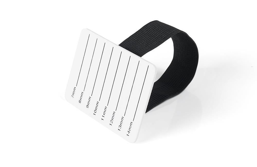 Professional Acrylic Eyelash Extension Length Mapping Board – Black & White Mixed Lash Display Tool