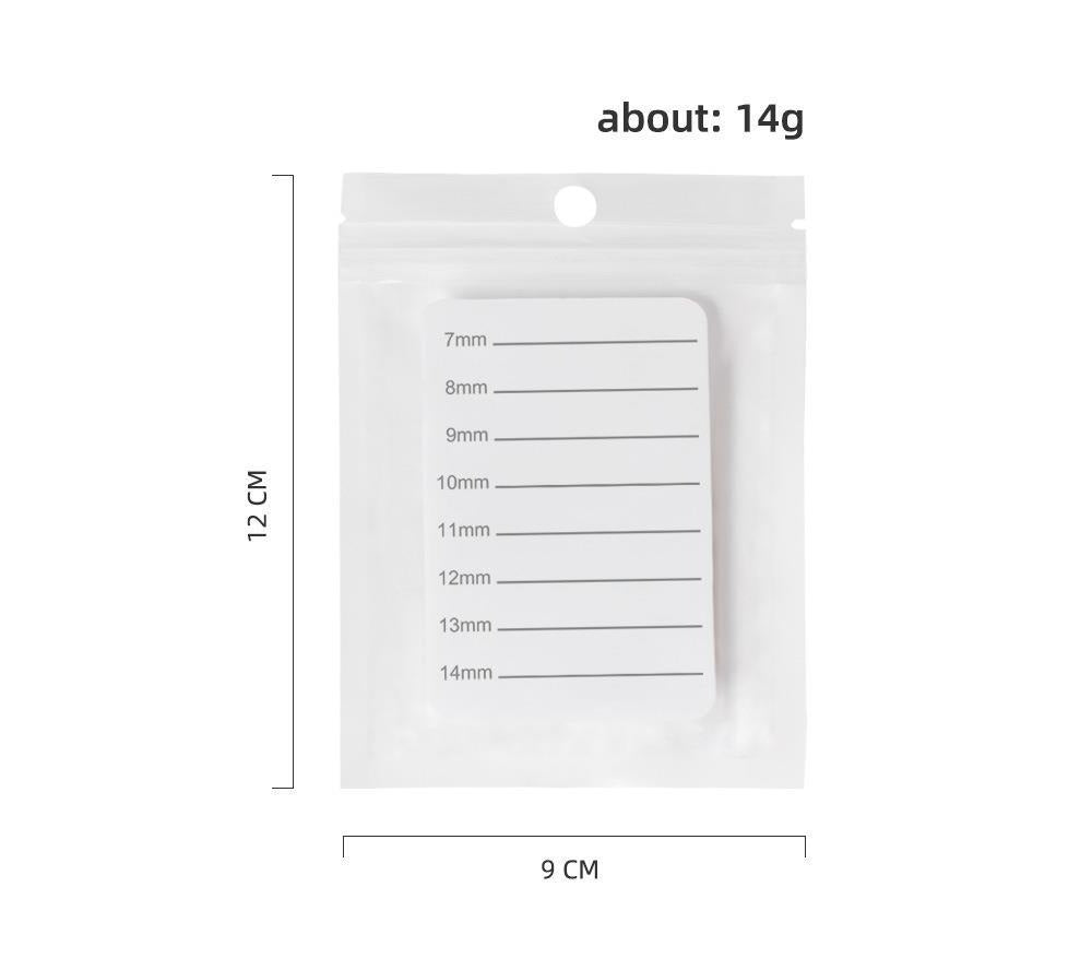 Professional Acrylic Eyelash Extension Length Mapping Board – Black & White Mixed Lash Display Tool