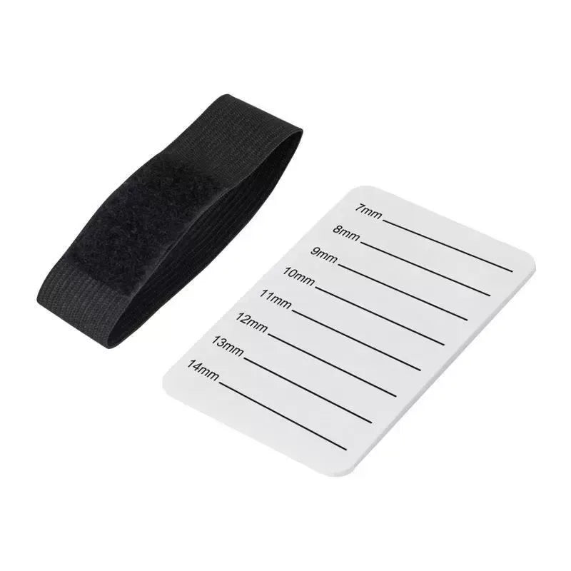 Professional Acrylic Eyelash Extension Length Mapping Board – Black & White Mixed Lash Display Tool