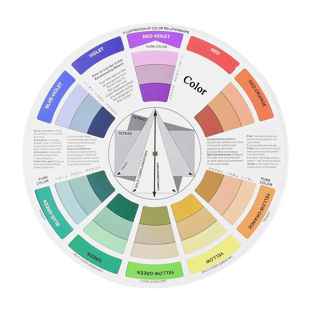 Professional Color Mixing Wheel for PMU, Tattoo & Nail Art – 14cm / 23.5cm