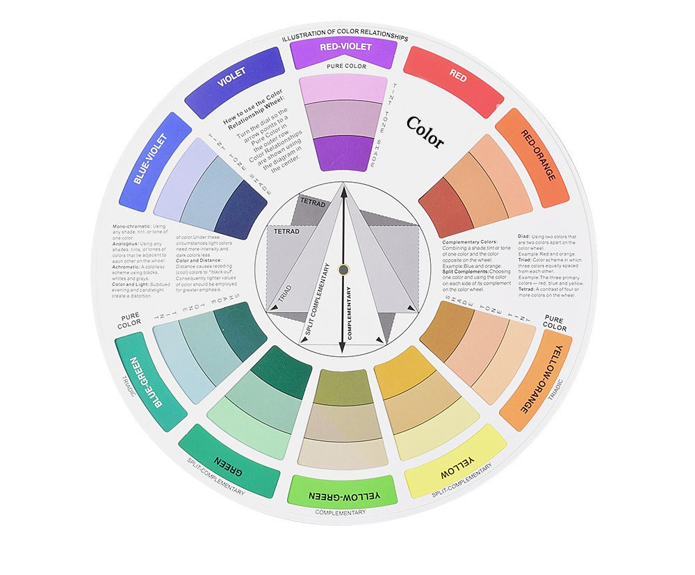 Professional Color Mixing Wheel for PMU, Tattoo & Nail Art – 14cm / 23.5cm
