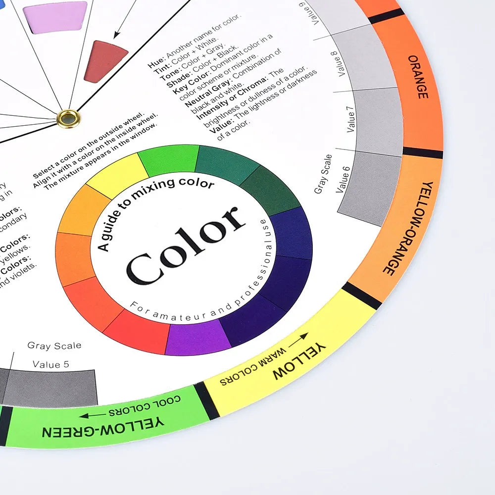 Professional Color Mixing Wheel for PMU, Tattoo & Nail Art – 14cm / 23.5cm