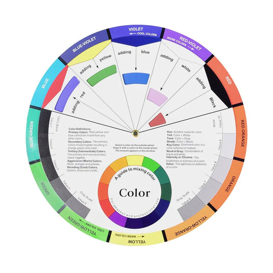 Professional Color Mixing Wheel for PMU, Tattoo & Nail Art – 14cm / 23.5cm