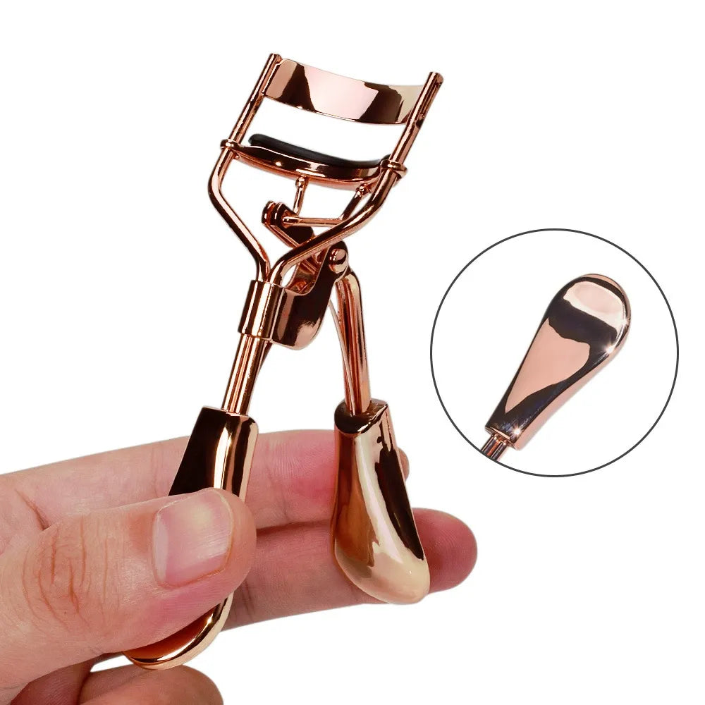 Professional Metal Eyelash Curler with Replaceable Silicone Pad – 4 Color Options