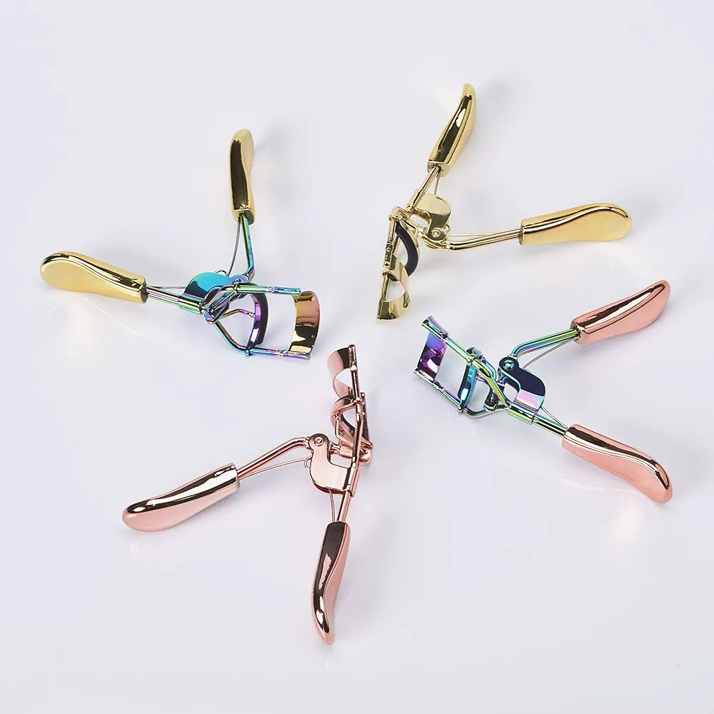 Professional Metal Eyelash Curler with Replaceable Silicone Pad – 4 Color Options