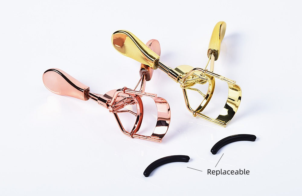 Professional Metal Eyelash Curler with Replaceable Silicone Pad – 4 Color Options