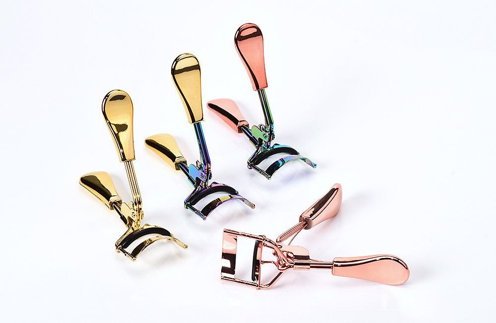 Professional Metal Eyelash Curler with Replaceable Silicone Pad – 4 Color Options
