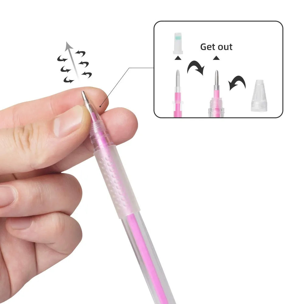 Professional PMU Precision Mapping Marker Pen with Replaceable Refills