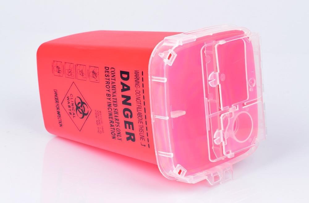 Professional Sharps Container for PMU & Tattoo Needles – 1.0L Disposable Needle Waste Collector