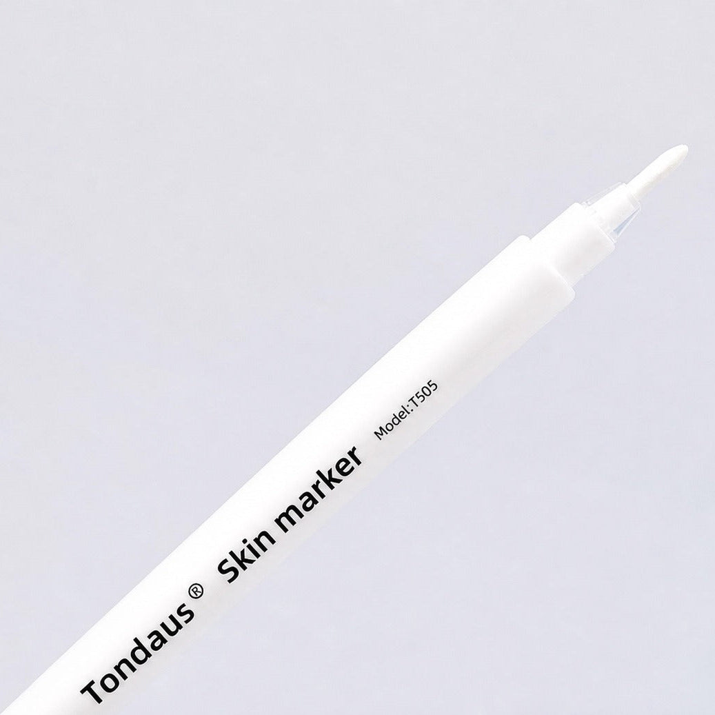 Professional White PMU Skin Marker Pen – 1.0mm Precision Brow Mapping Pen