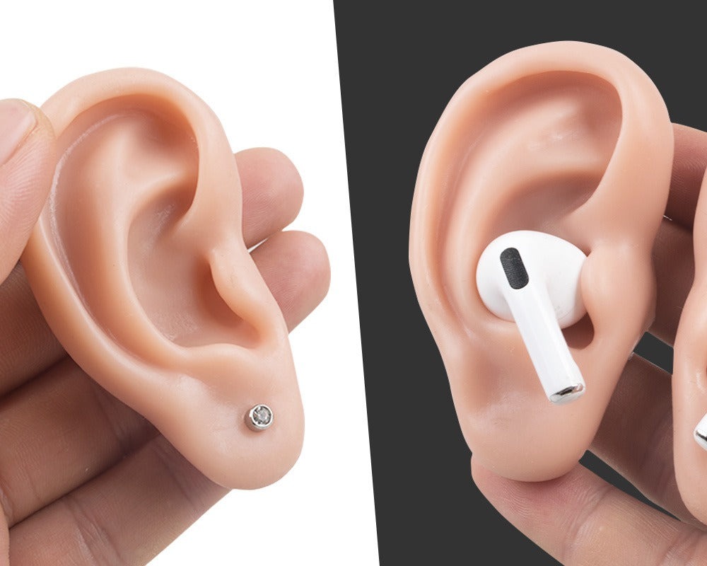Realistic Silicone Ear Model | 3D Ear Practice Tool for Training & Demonstration (Pair / Set)