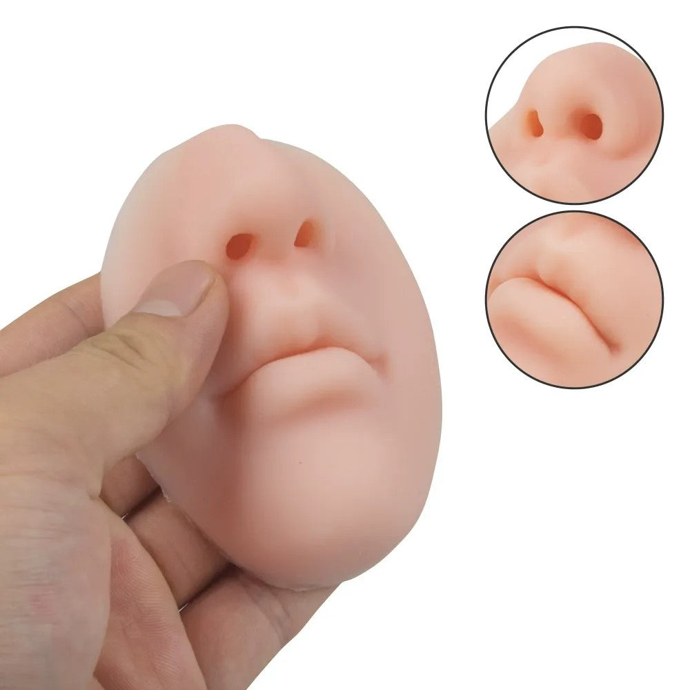 Silicone 3D Nose & Lips Practice Model – Realistic Training Tool for PMU, Makeup & Piercing Practice