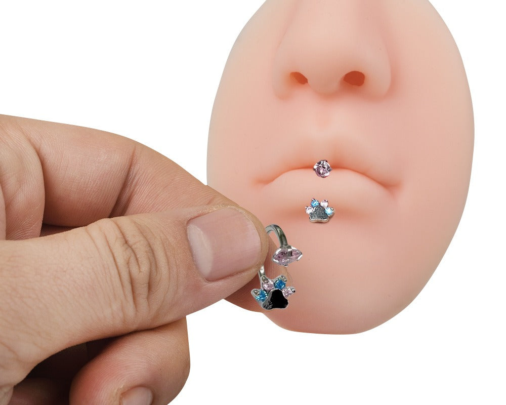 Silicone 3D Nose & Lips Practice Model – Realistic Training Tool for PMU, Makeup & Piercing Practice