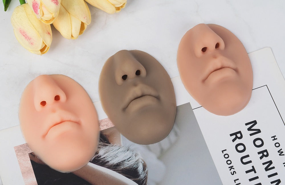 Silicone 3D Nose & Lips Practice Model – Realistic Training Tool for PMU, Makeup & Piercing Practice