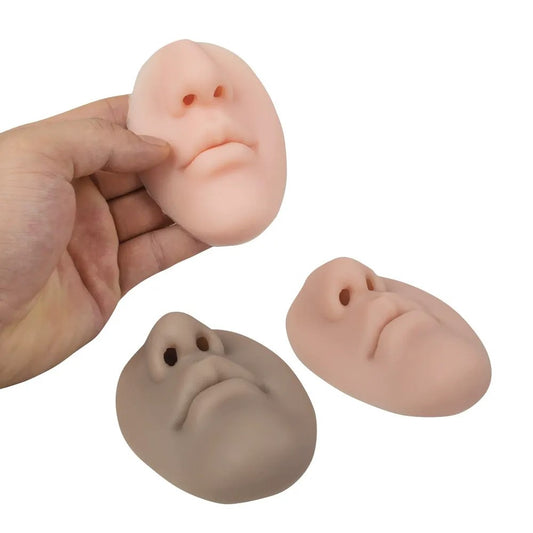 Silicone 3D Nose & Lips Practice Model – Realistic Training Tool for PMU, Makeup & Piercing Practice