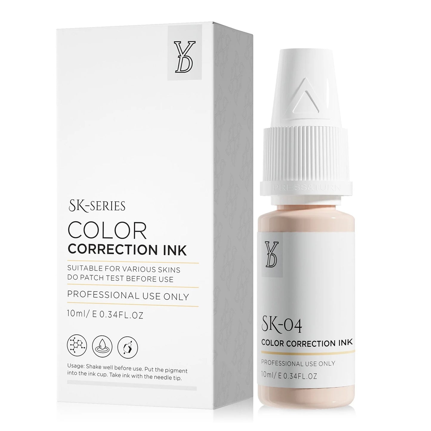 SK-04 YD Skin Camouflage Pigment 10ml – Light Cool Beige Color Correction Ink