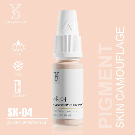 SK-04 YD Skin Camouflage Pigment 10ml – Light Cool Beige Color Correction Ink