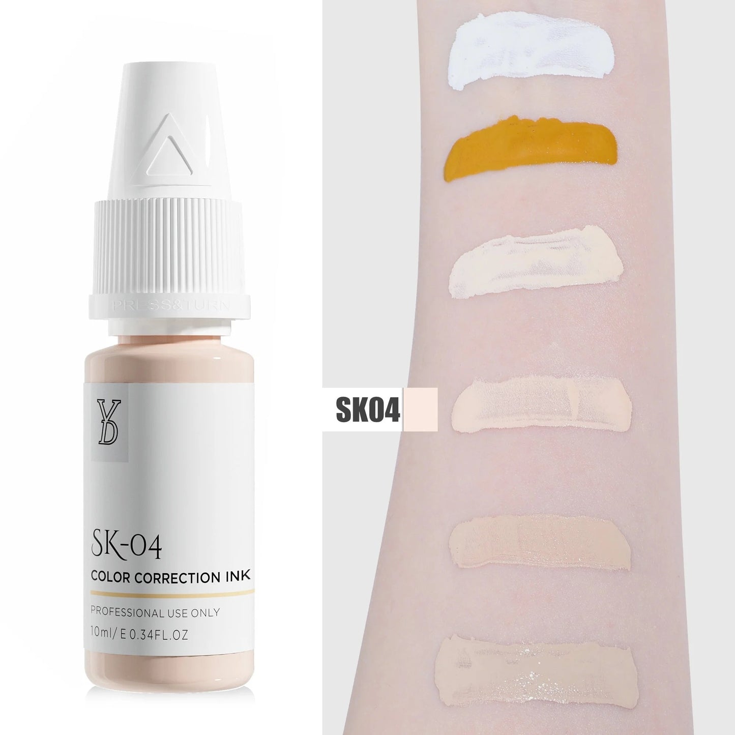 SK-04 YD Skin Camouflage Pigment 10ml – Light Cool Beige Color Correction Ink