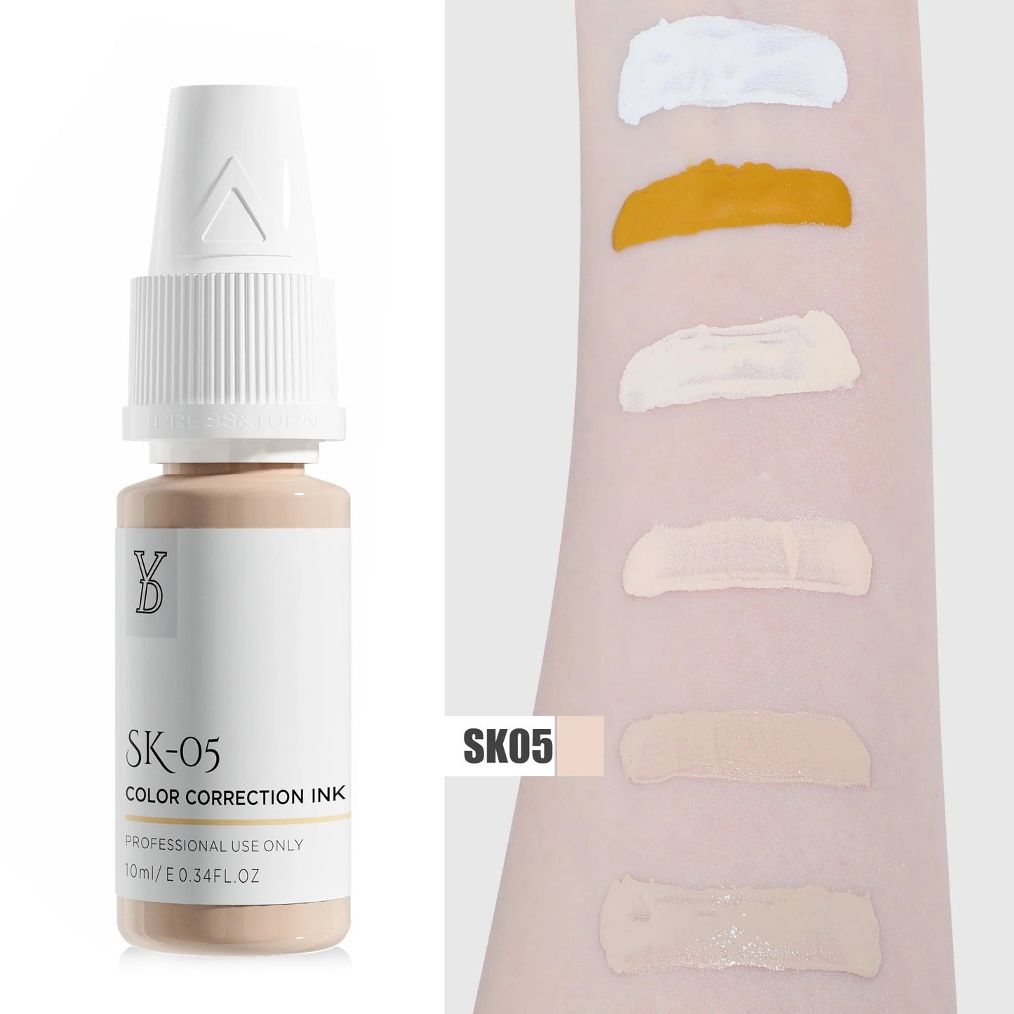 SK-05 YD Skin Camouflage Pigment 10ml – Light Warm Beige Color Correction Ink
