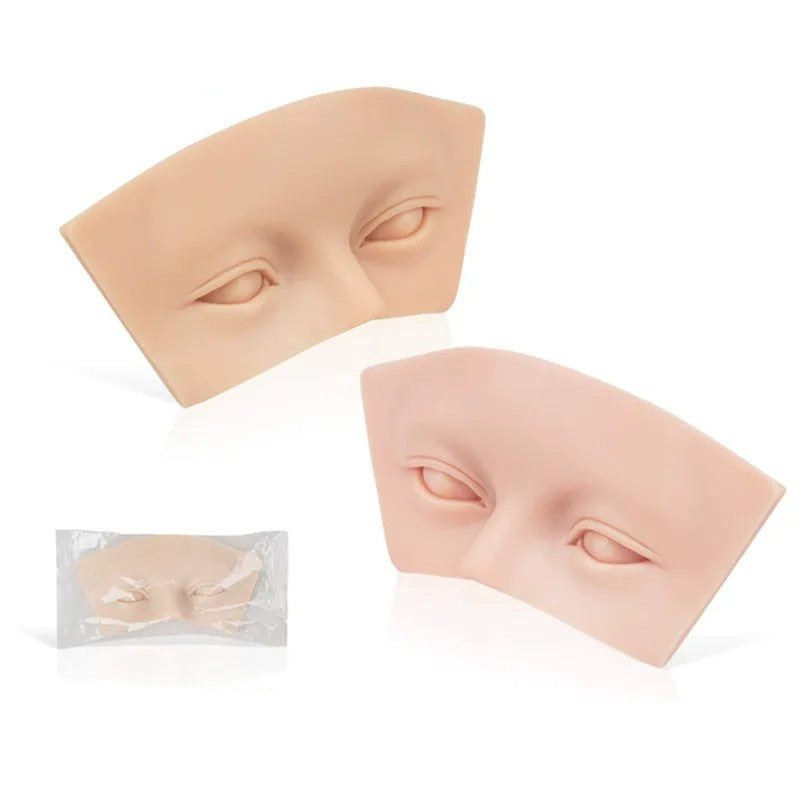 Silicone 3D Brow & Eye Practice Skin — Realistic Training Tool for PMU & Microblading Artists
