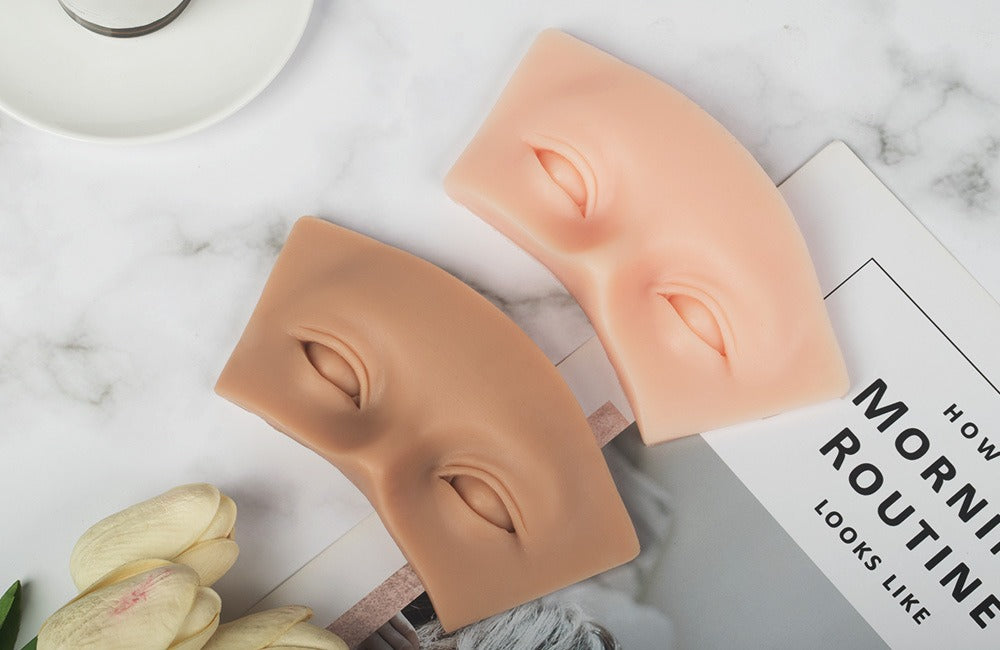 Silicone 3D Brow & Eye Practice Skin — Realistic Training Tool for PMU & Microblading Artists