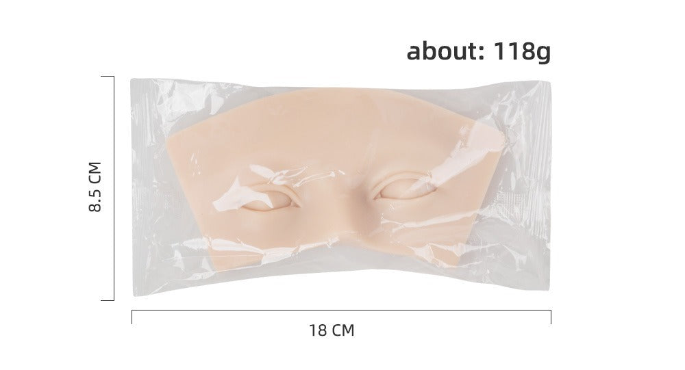 Silicone 3D Brow & Eye Practice Skin — Realistic Training Tool for PMU & Microblading Artists